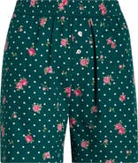Open Edit Print Cozy Flannel Boxer Pajama Shorts