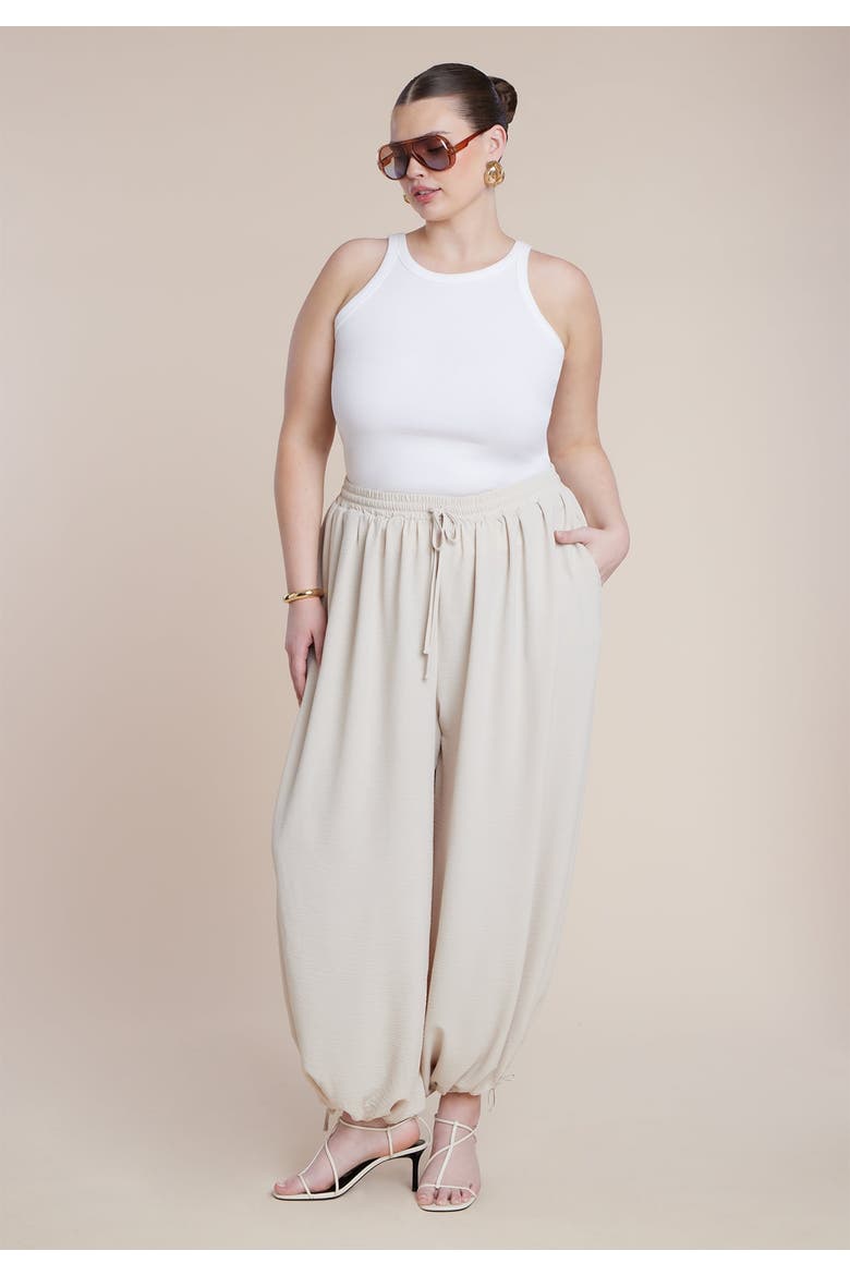 Drawstring Balloon Pant (plus), Alternate, color, OAT