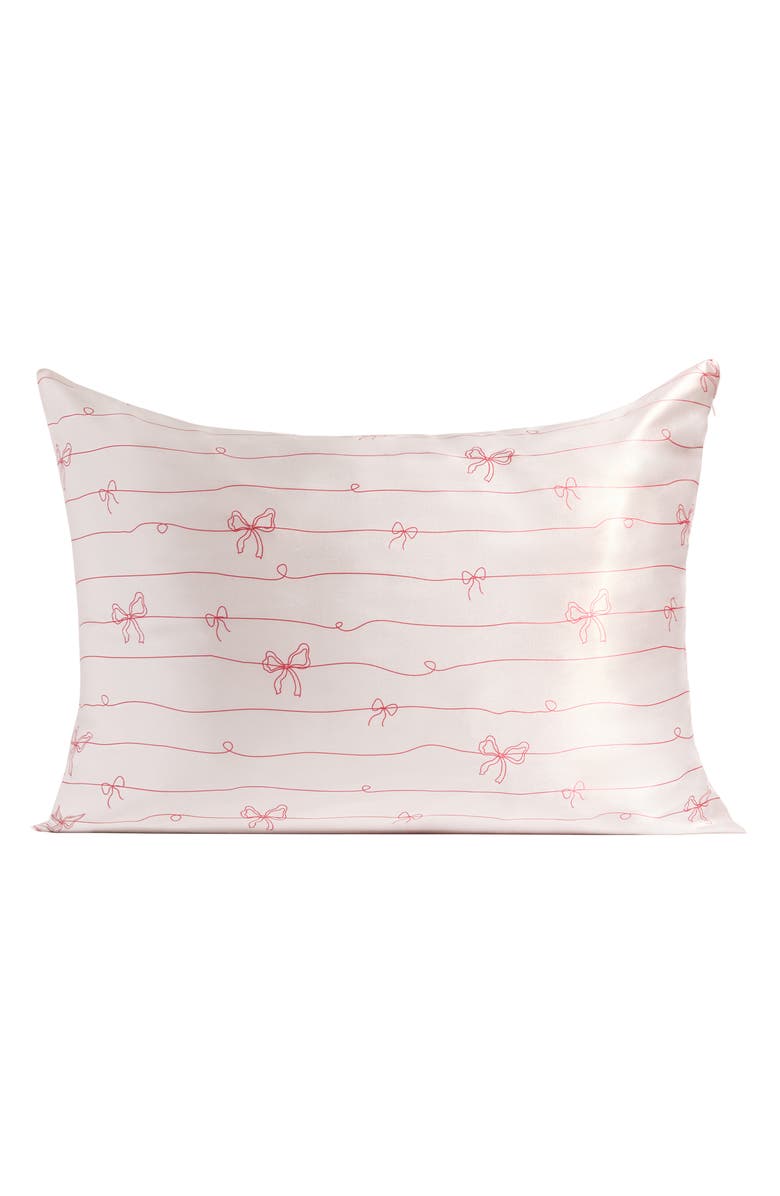 Kitsch Standard Satin Pillowcase, Alternate, color, Pink