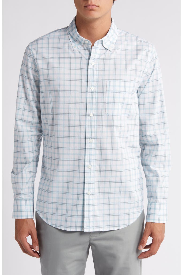 Everyday Slim Fit Plaid Stretch Cotton Button-Down Shirt, Main, color, TILLMAN PLAID