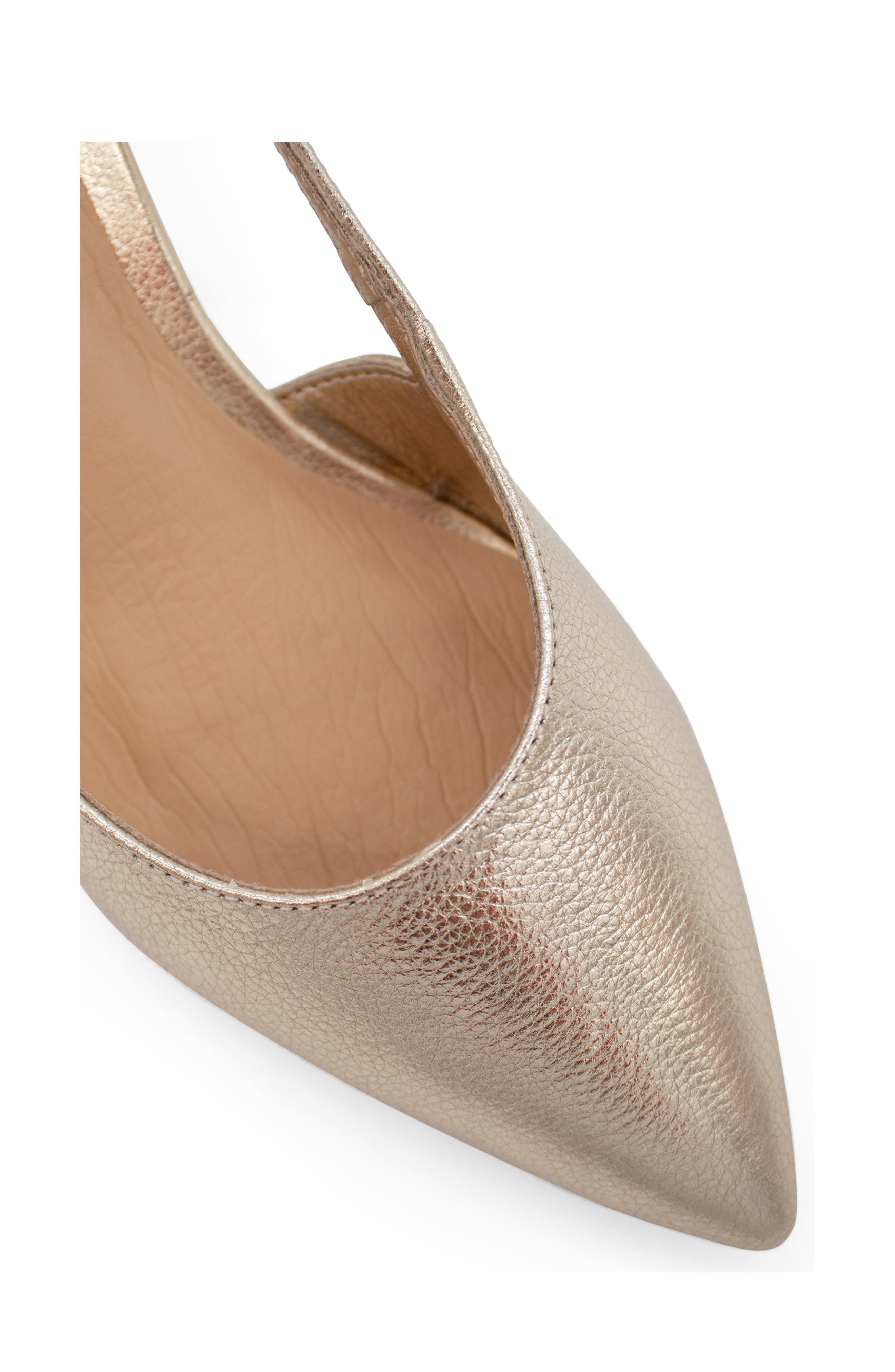 Botolivia Legacy Pointed Toe Slingback Pump, Alternate, color, DOURADO