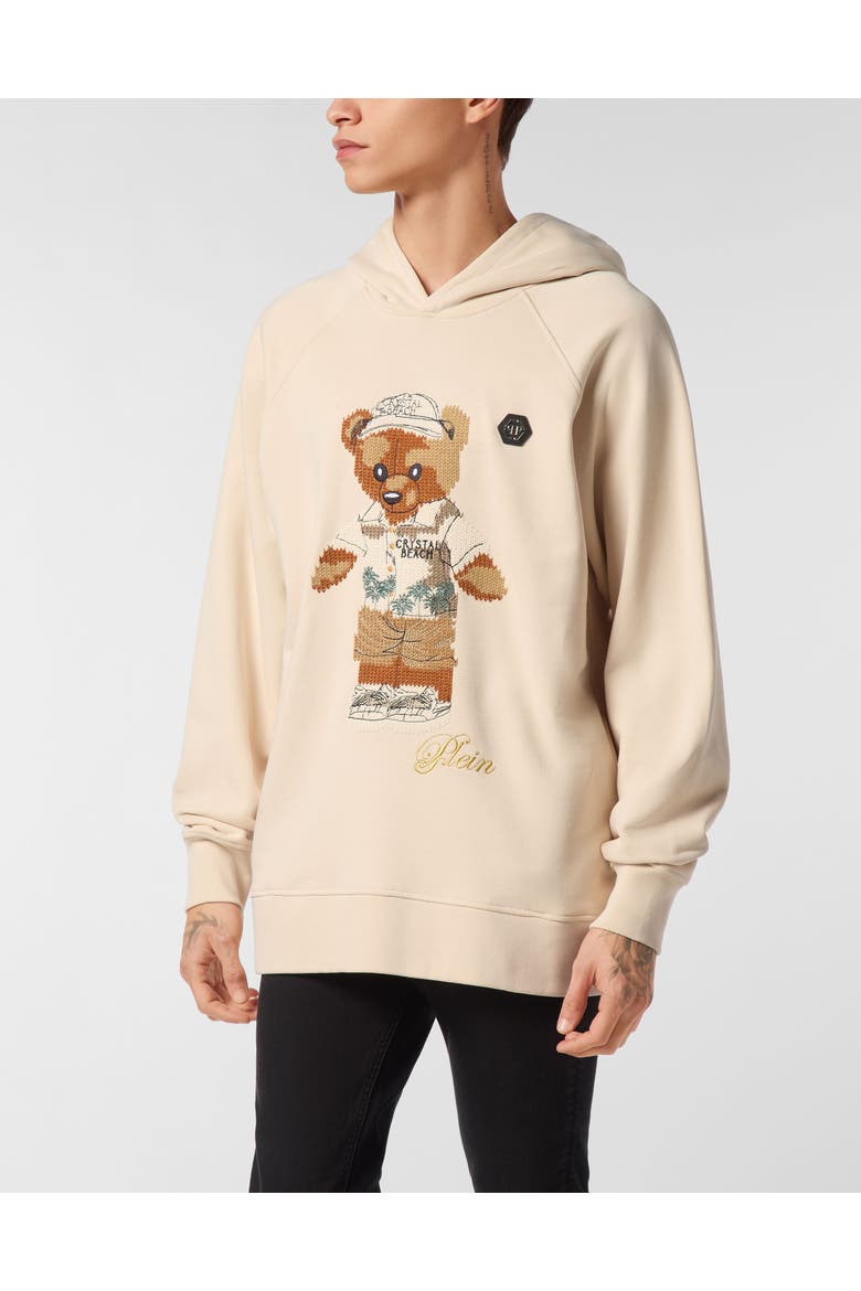 Hoodie Teddy Beach Men, Main, color, beige