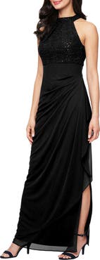Alex Evenings Lace & Sequin Sleeveless Gown