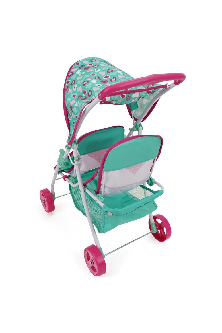 Tandem Twin Doll Heart Stroller, Alternate, color, Multicolored
