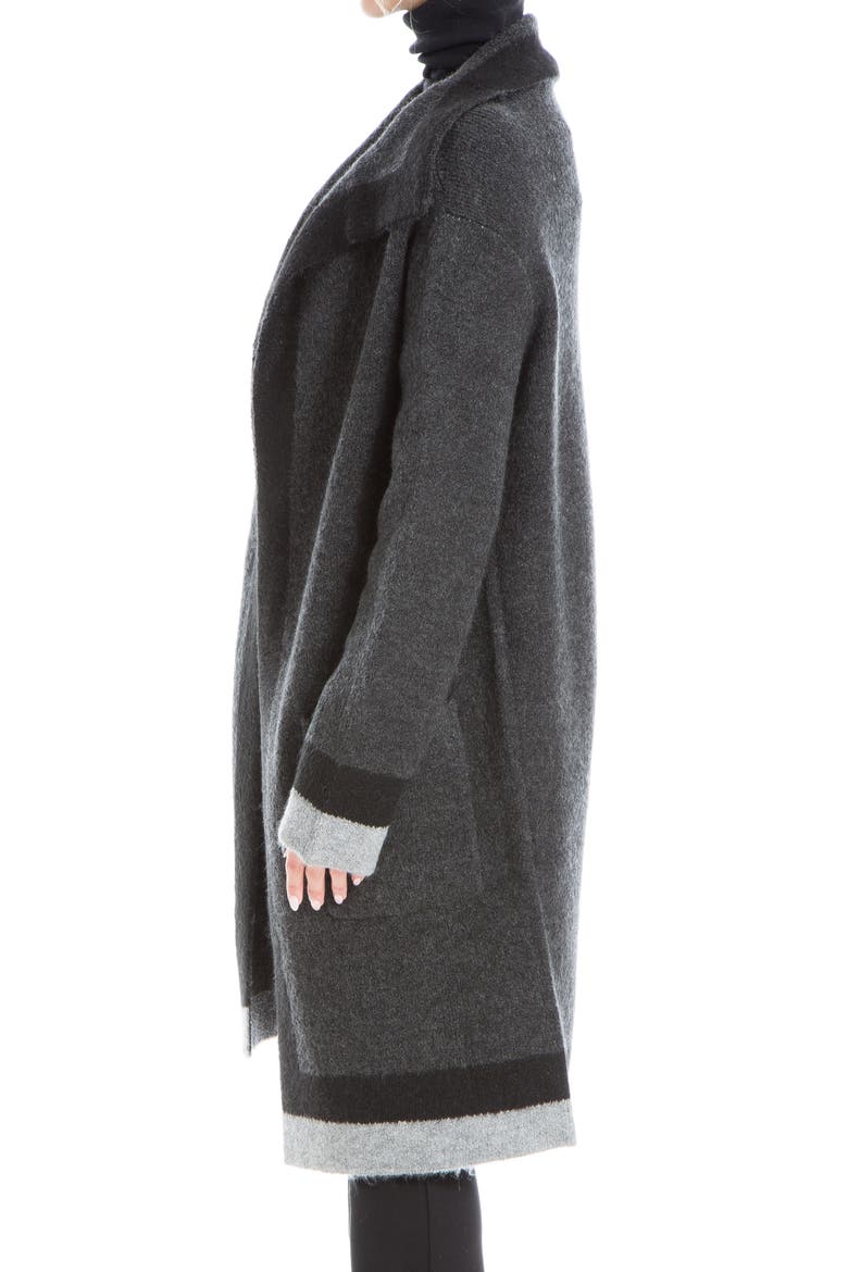 Jacquard Sweater Coat, Alternate, color, CHARCOAL