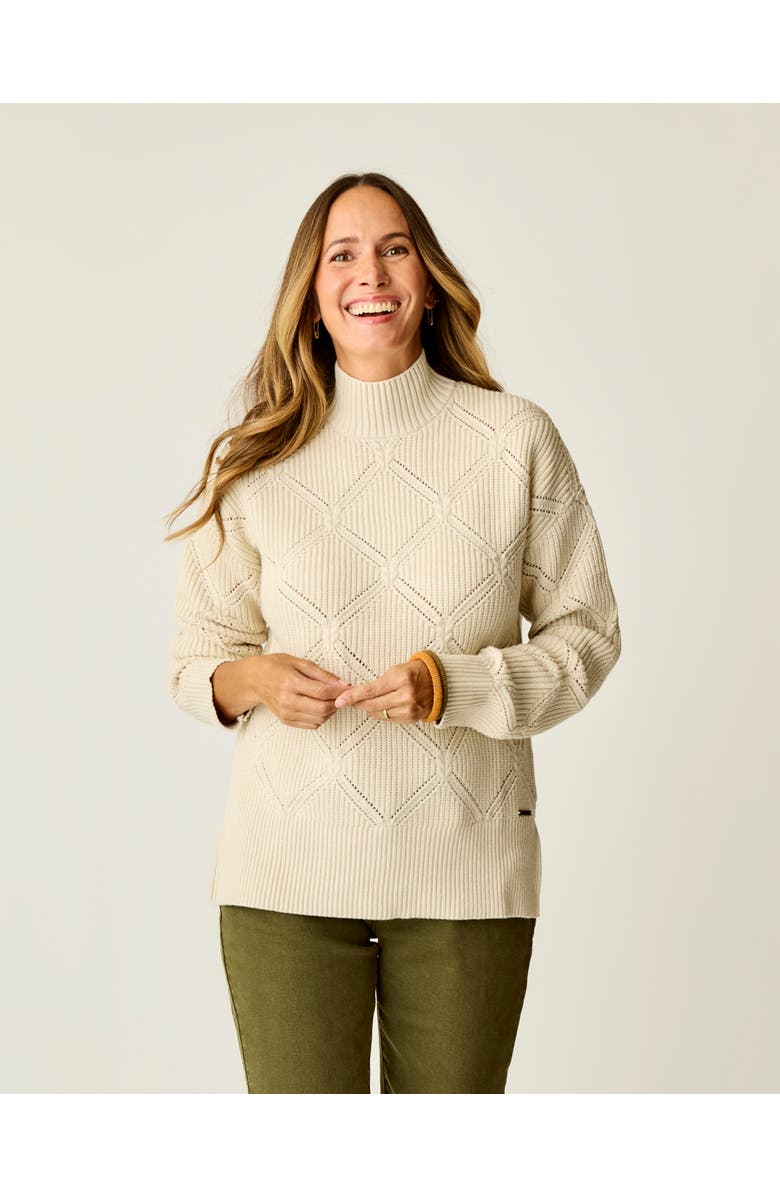 Carve Designs Woodward Allover Sweater, Alternate, color, Birch