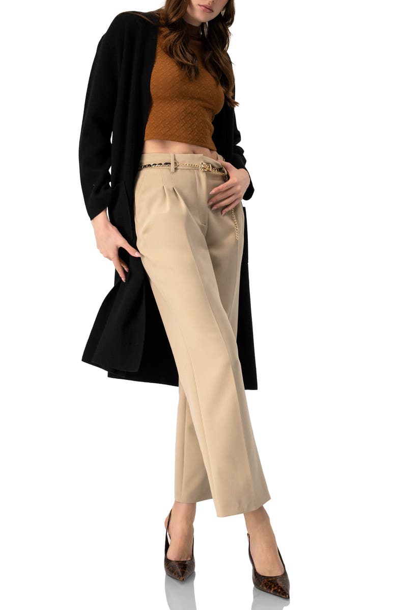 IVONNE Knit Sleeveless Crop Top, Alternate, color, Brown