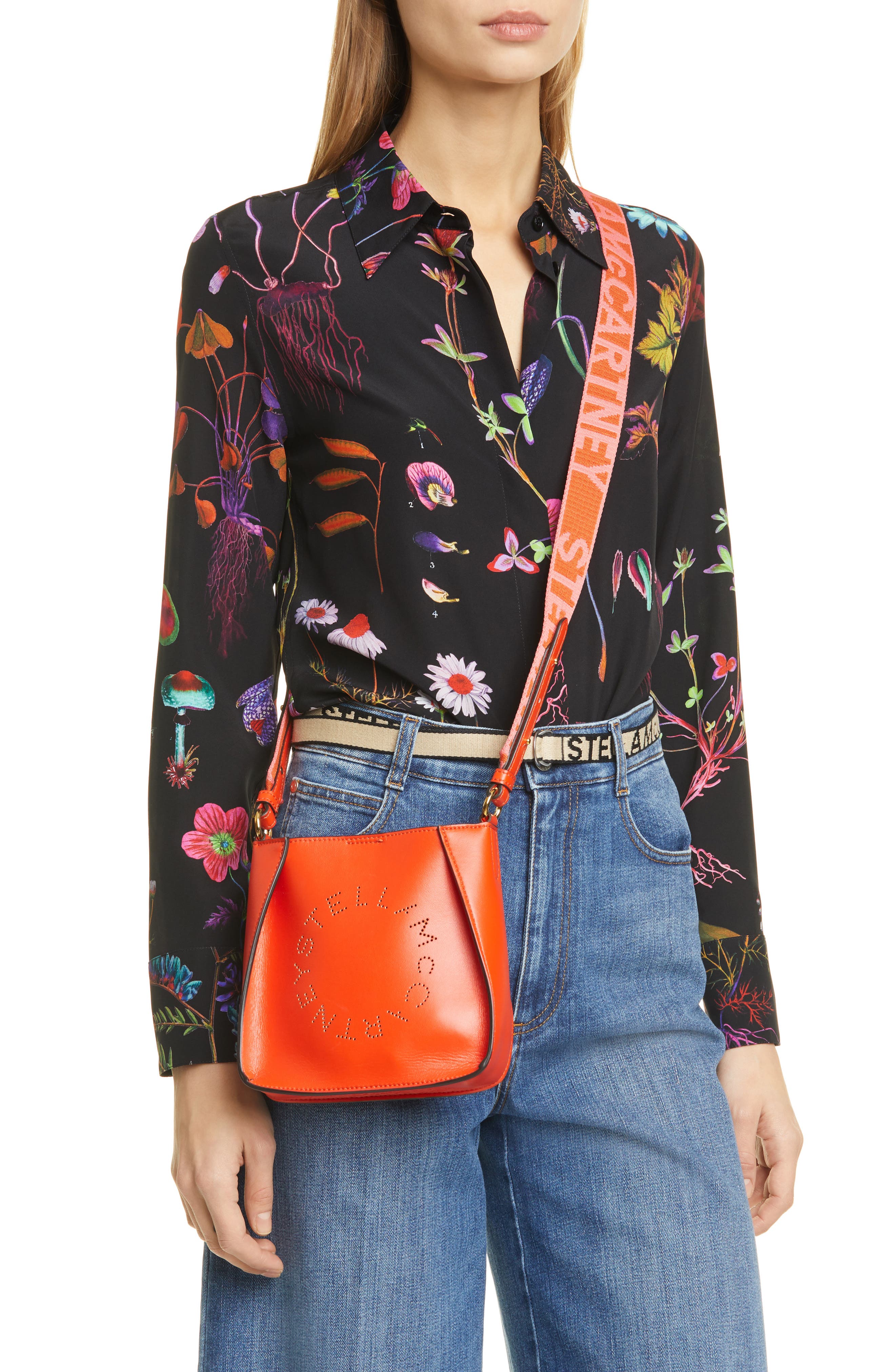 Logo Alter Nappa Faux Leather Crossbody Bag, Alternate, color, FLAME