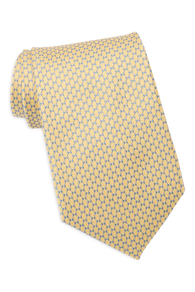Geo Neat Silk Blend Tie, Main, color, YELOW