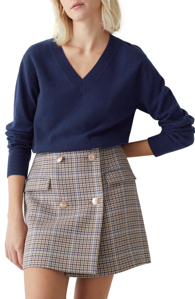 & Other Stories V-Neck Wool Sweater, Main, color, 