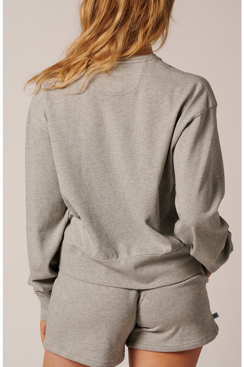 Womens Cotton Lounge Crew, Alternate, color, Labradorite