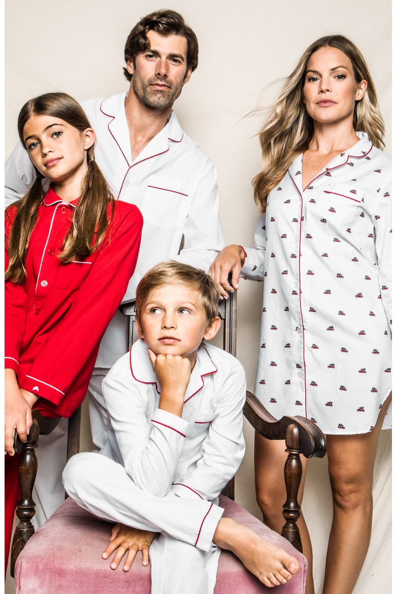 Classic Cotton Twill Pajama Set, Alternate, color, WHITE