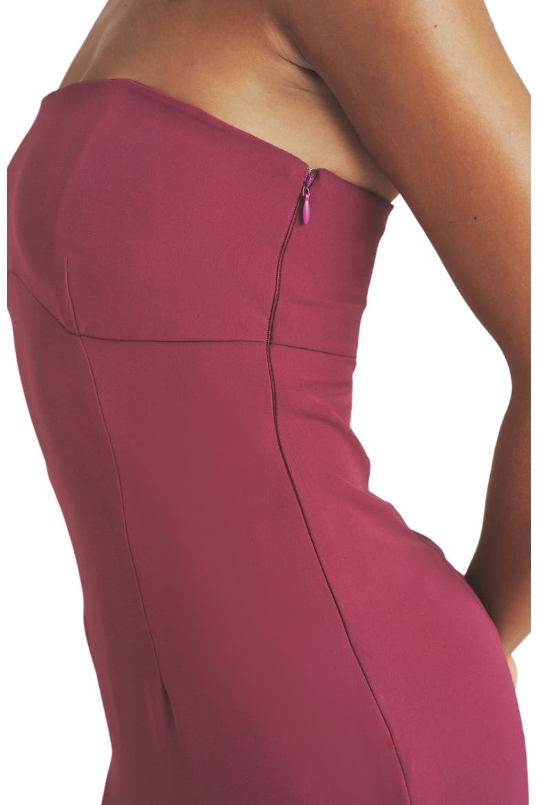 Fringe Bandeau Maxi Dress, Alternate, color, Raspberry