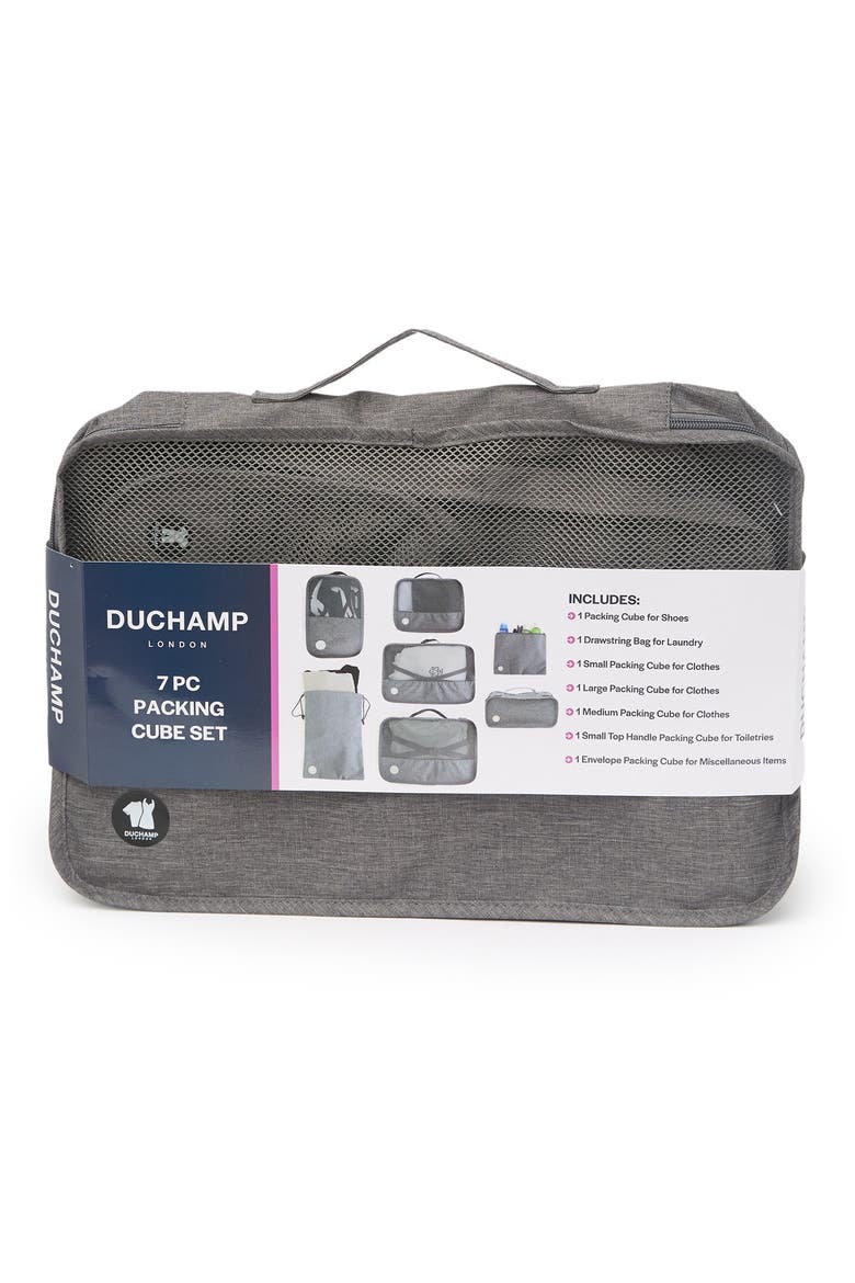 7-Piece Packing Cube Set, Main, color, GREY