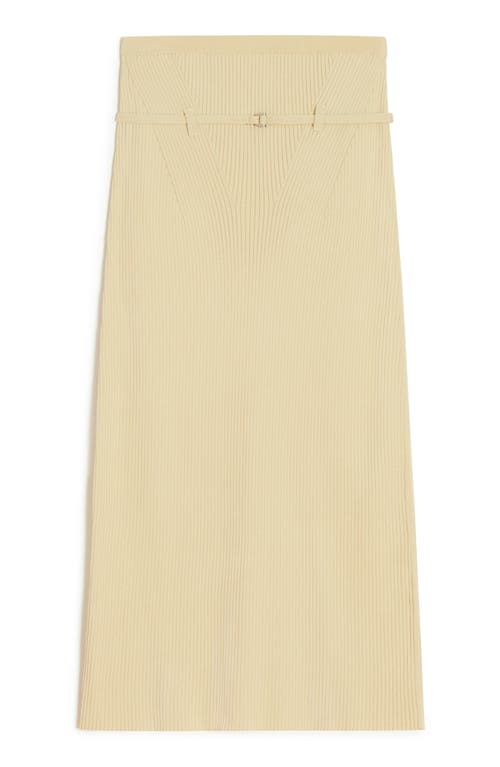 Apparis Judd Belted Rib Maxi Skirt In Jade