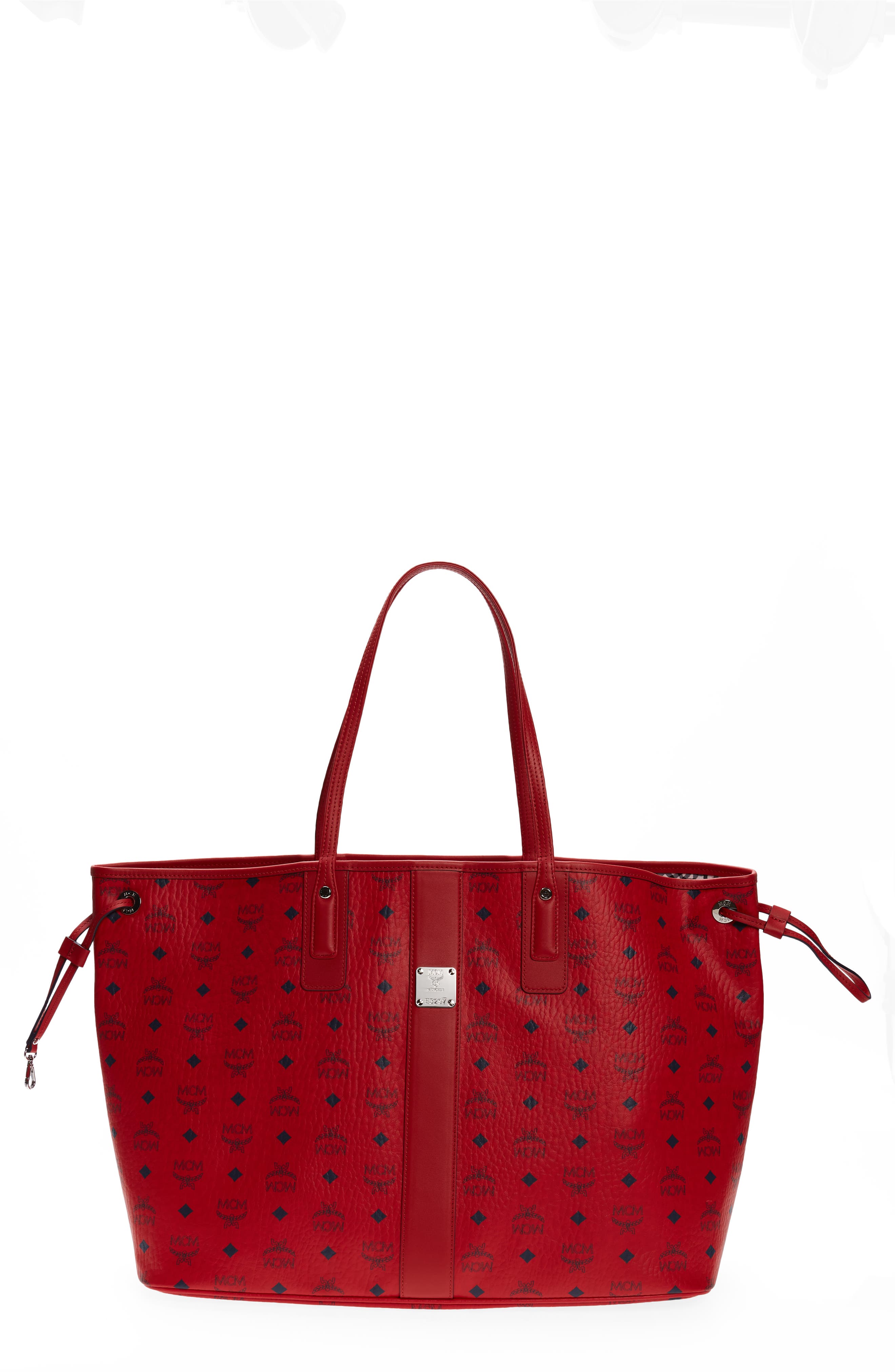 Large Liz Reversible Shopper, Main, color, CANDY RED