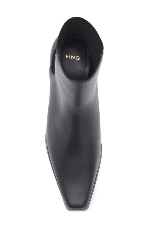 Mango Square Toe Bootie In Black