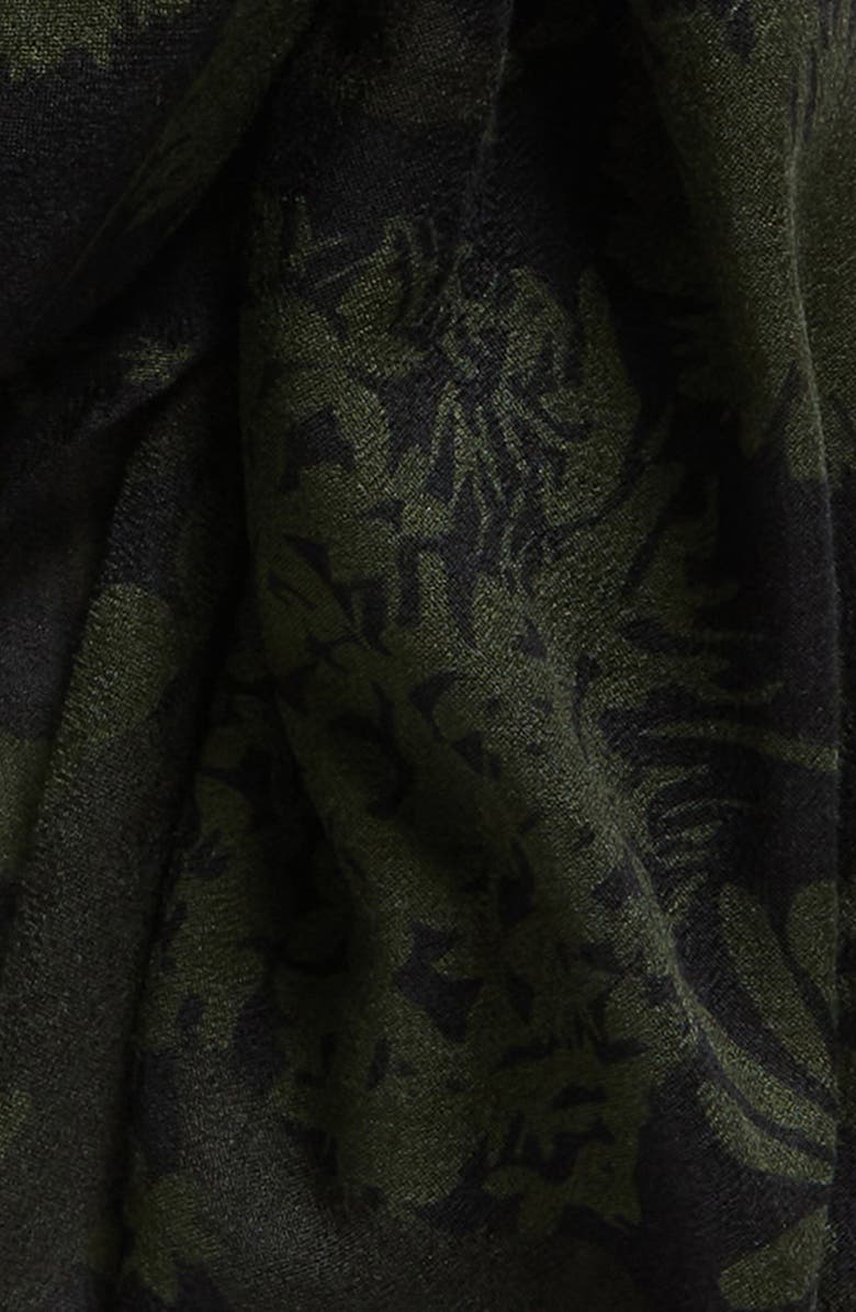 Akris Abraham Floral Cashmere & Silk Fringe Scarf, Alternate, color,