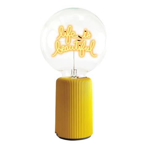 Life Is Beautiful Portable Table Lamp