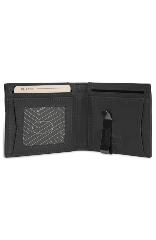 CHAMPS CHAMPS BIFOLD WALLET WITH MONEY CLIP 