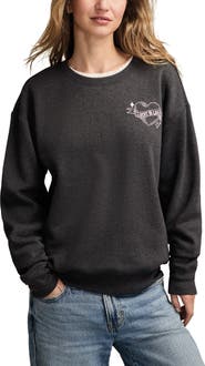 Lucky Brand Valentine Heart Crewneck Sweatshirt