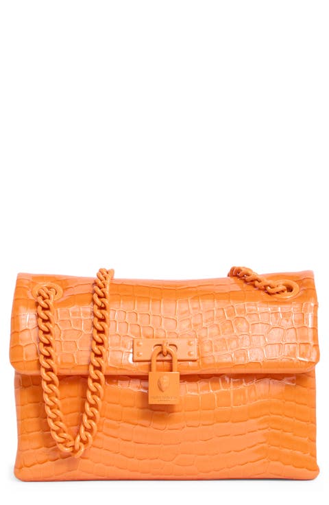 Mini Brixton Croc Embossed Crossbody Bag