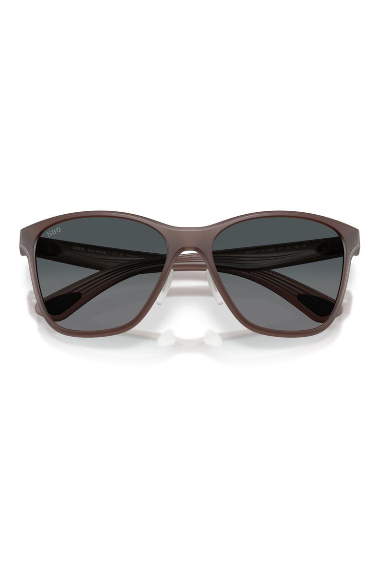 Luna Nueva 57mm Polarized Butterfly Sunglasses, Alternate, color, STORMY SUNSET / GRAY 580G
