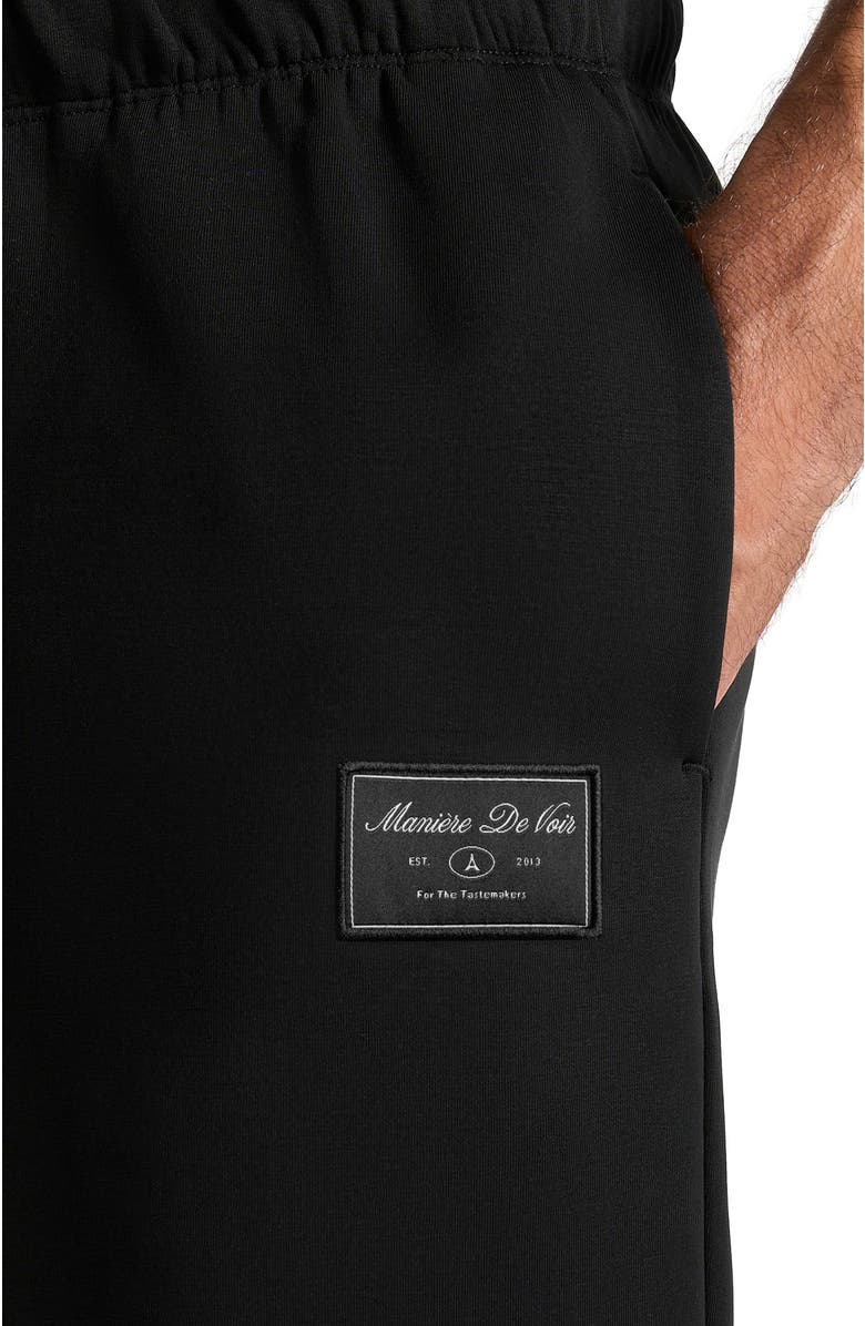 Manière De Voir Avery Unisex Neoprene Relaxed fit Sweatpants, Alternate, color, Black