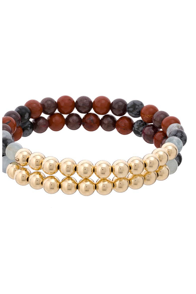 N82 Gut Health Set of 2 Healer's Bracelets, Alternate, color, YELLOW GOLD