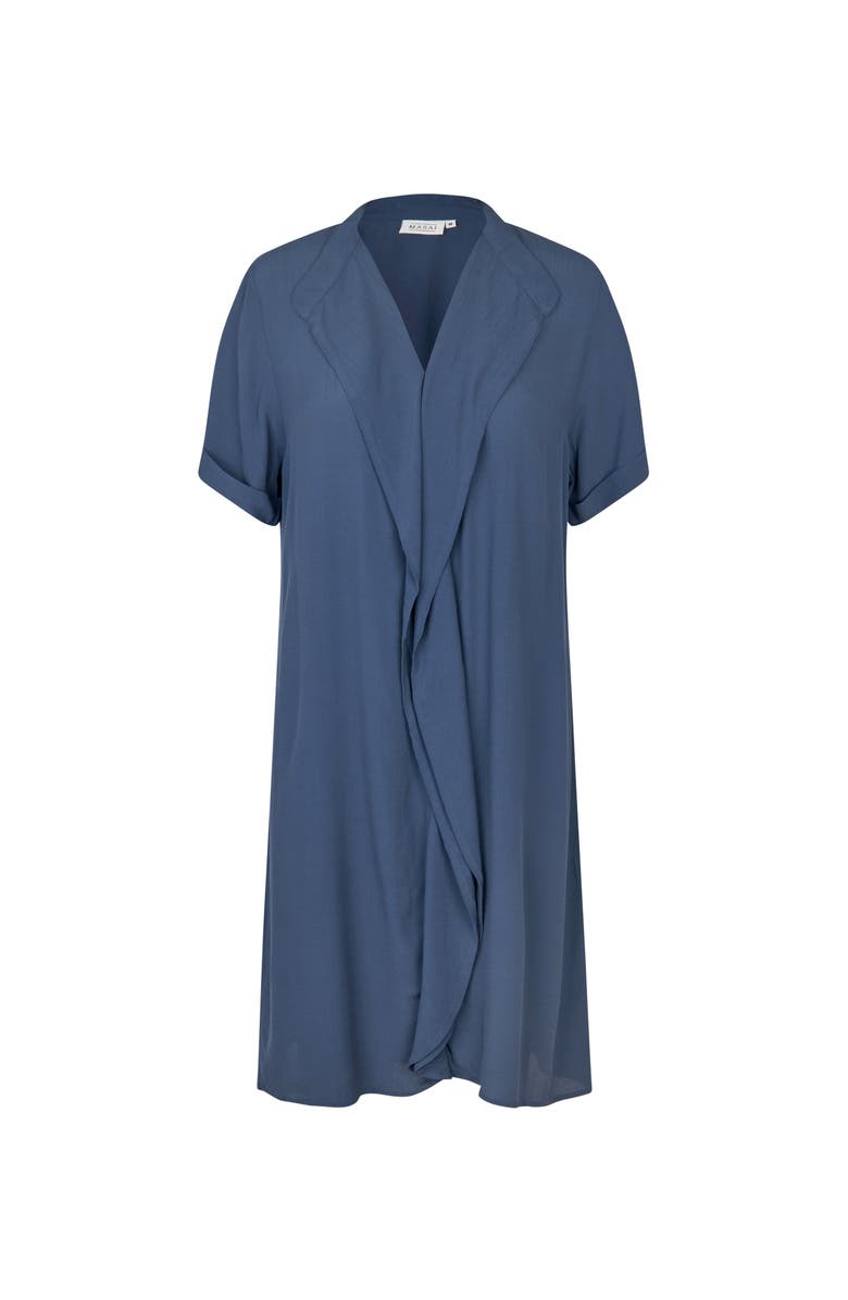 Masai Copenhagen MaNysenna V-Neck Drape Detail Dress, Alternate, color, Ensign Blue