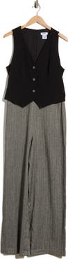DKNY Mixed Media Jumpsuit