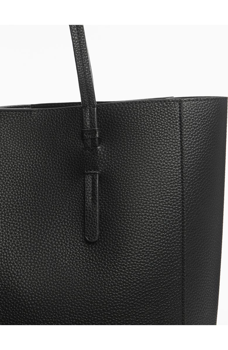 MANGO Faux Leather Shopper Tote, Alternate, color,