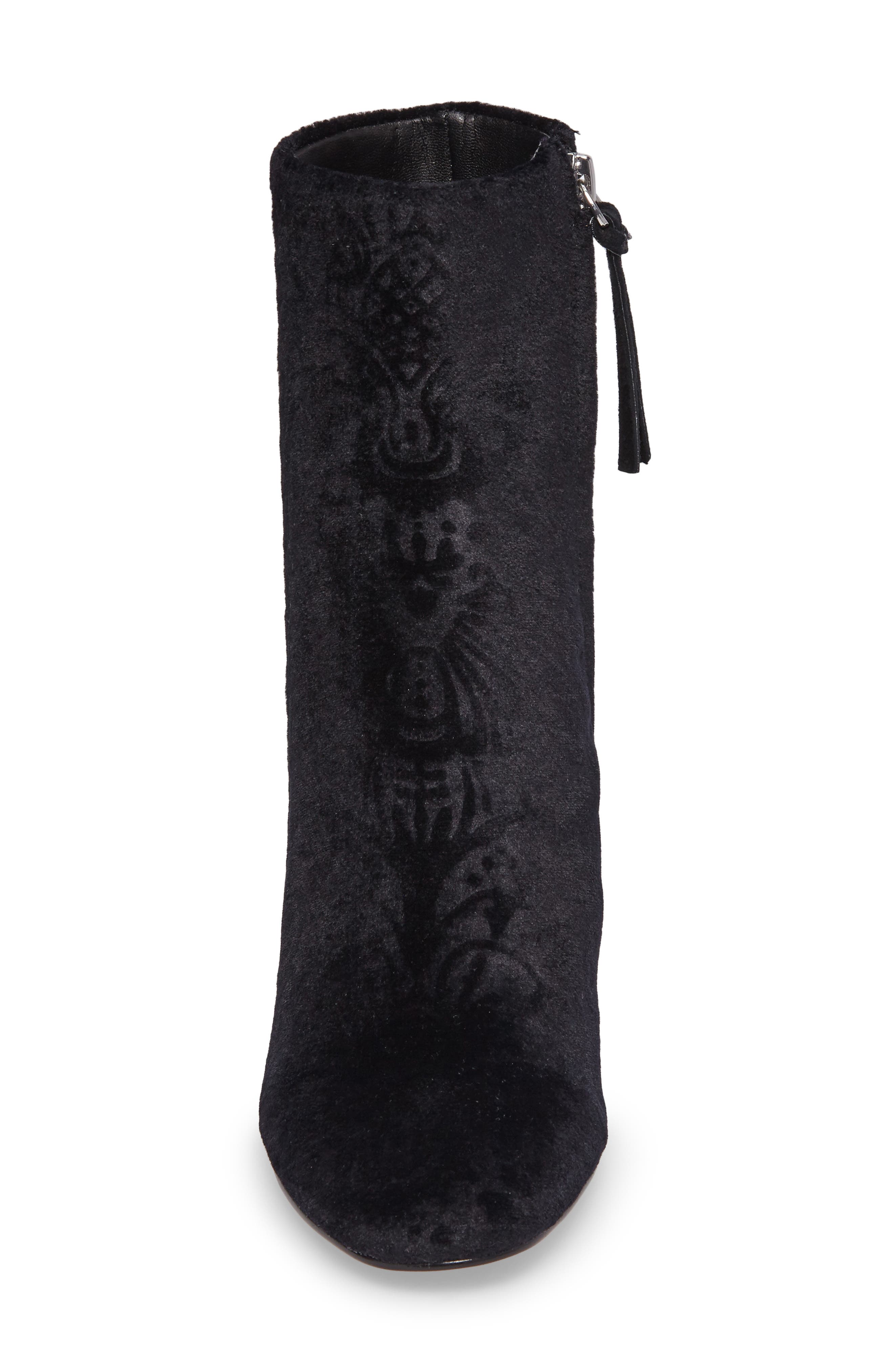 Rebecca Minkoff Floral Velvet Bootie, Alternate, color, 