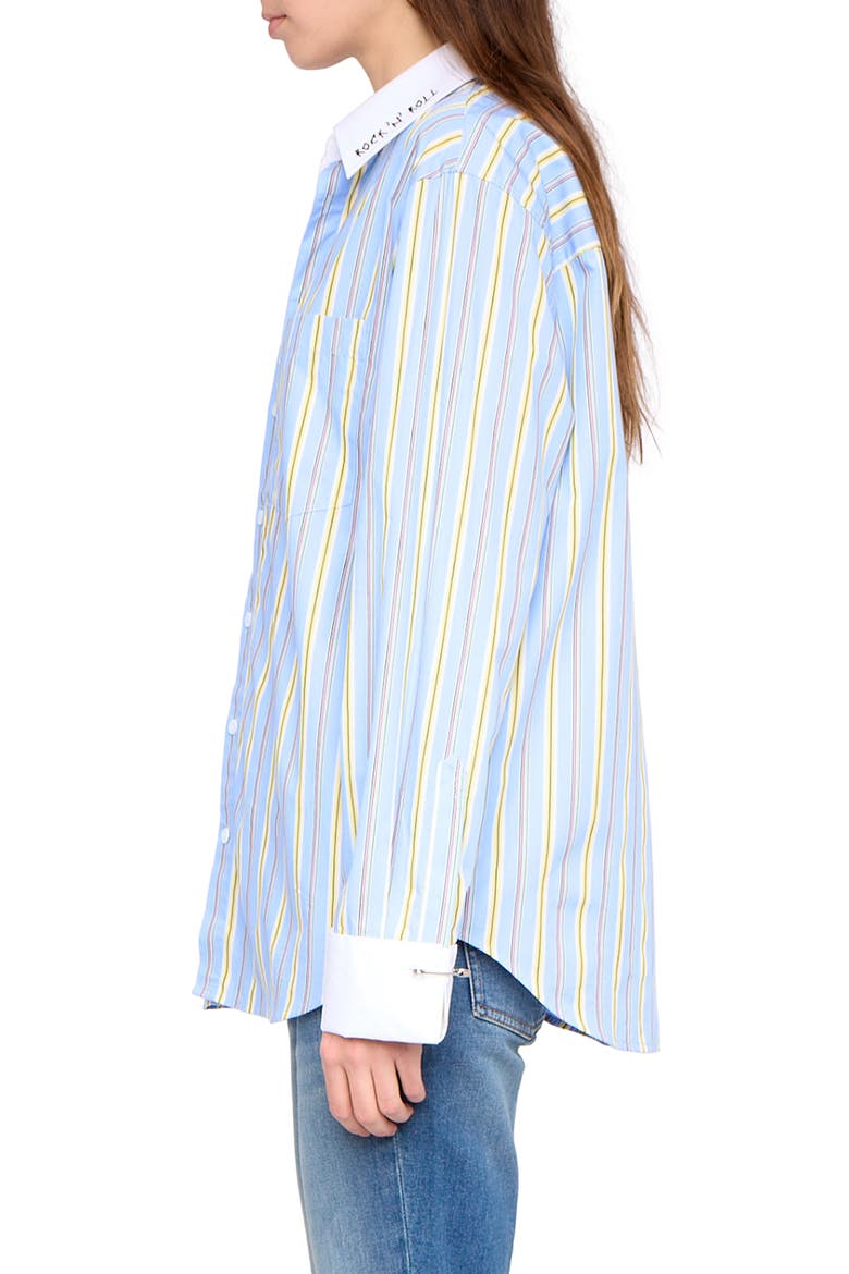 Morning Stripe Cotton Poplin Button-Up Shirt, Alternate, color, SIXTINE