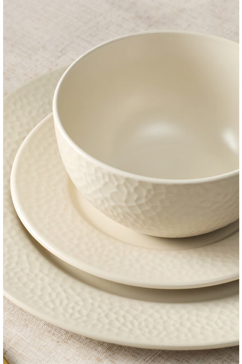 Topaz Stoneware 12-Piece Dinnerware Set, Alternate, color, Sand