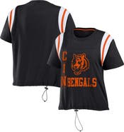 WEAR by Erin Andrews Women's WEAR by Erin Andrews Black Cincinnati Bengals Cinched Colorblock T-Shirt