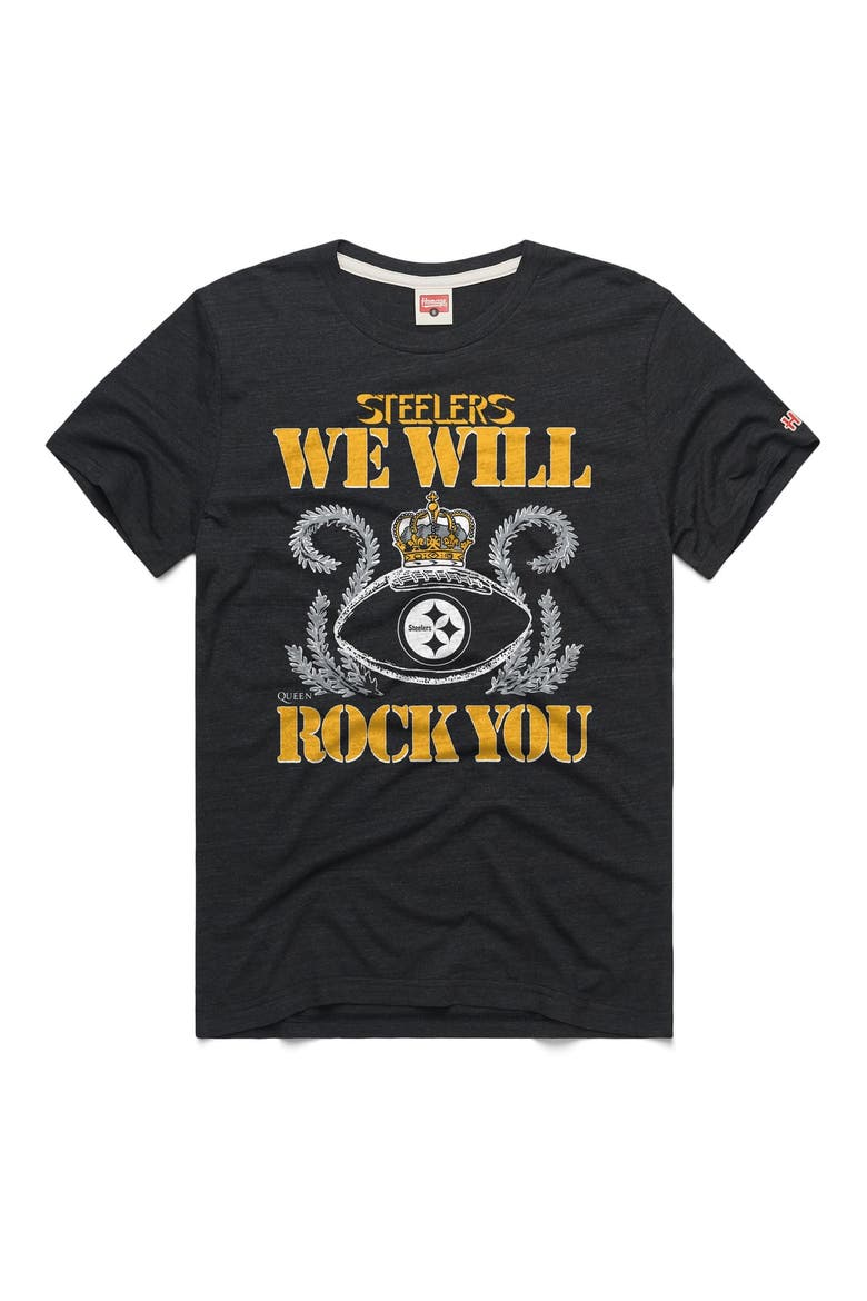 Unisex Homage Charcoal Pittsburgh Steelers 2026 NFL Schedule Queen Tri-Blend T-Shirt, Alternate, color, Charcoal