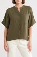 T Tahari Split Neck Shirt