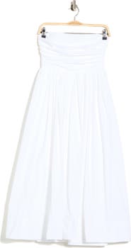 A.L.C. Tate Strapless Cotton A-Line Midi Dress