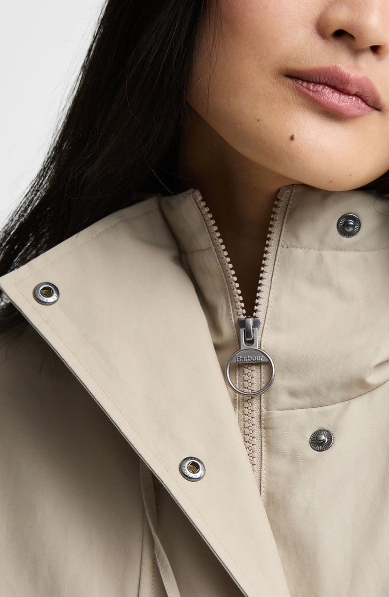 Barbour Kingswood Showerproof Hooded Jacket, Alternate, color, Light Sand/ Navy Gingham