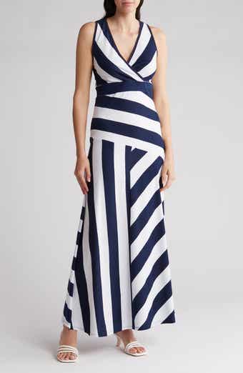 GO COUTURE Stripe Maxi Dress