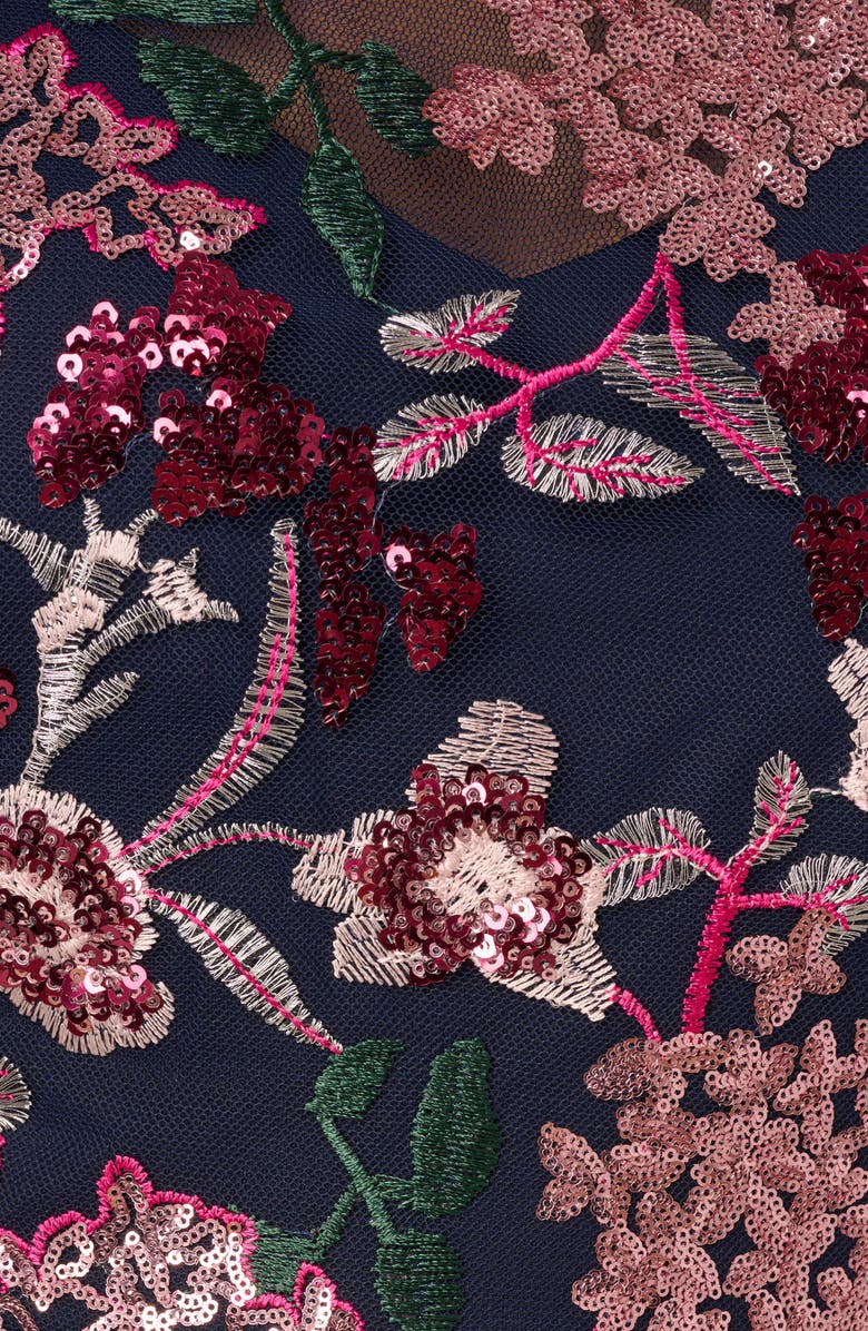 Adrianna Papell Sequin Embellished FIt & Flare Cocktail Dress, Alternate, color, Midnight Multi