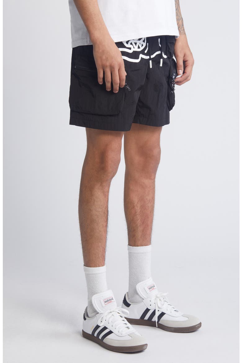 Hiker Cargo Shorts, Alternate, color, BLACK