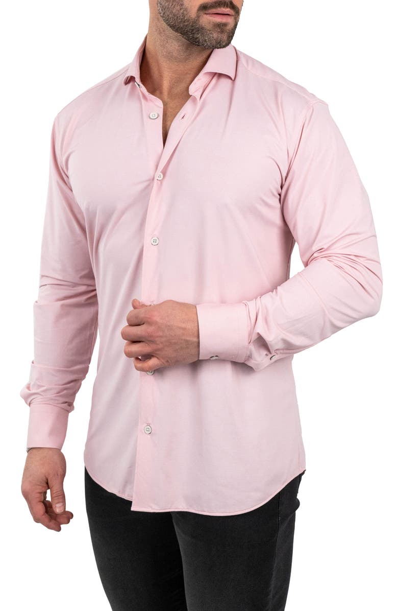 Maceoo Einstein Stretchblotter Red Button-Up Shirt, Alternate, color, Red