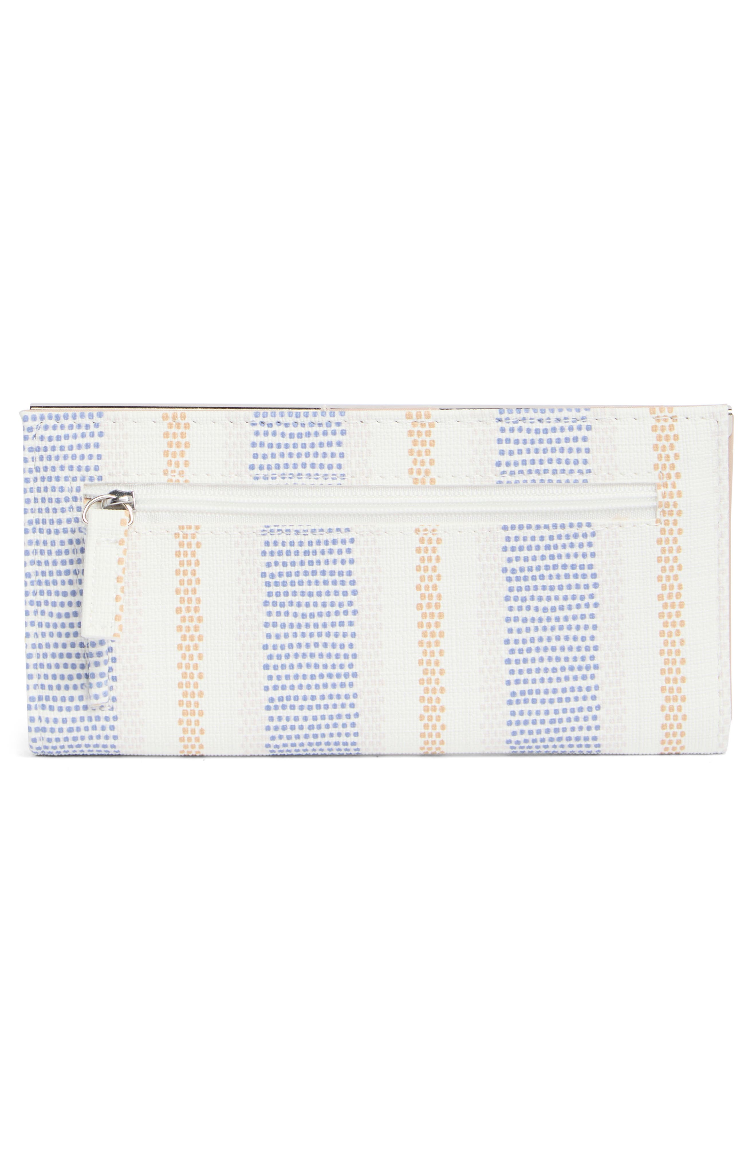 Slim Stripe Clutch, Alternate, color, MARINE LINEN