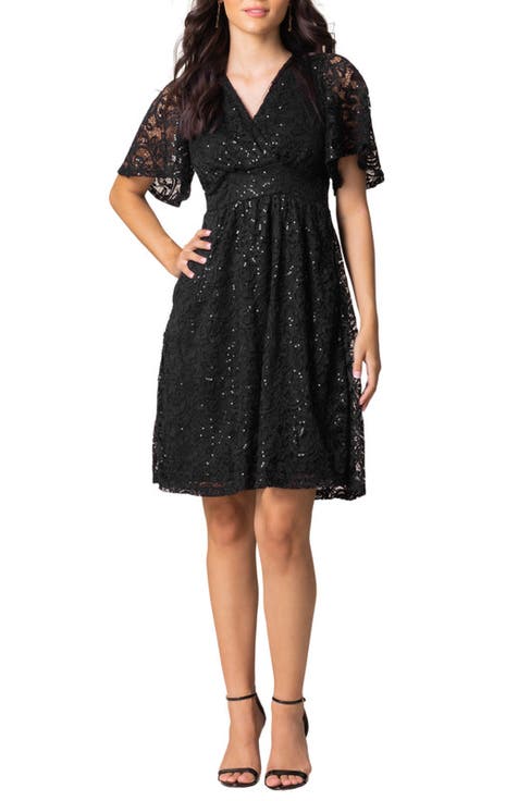 Starry Sequin Lace Cocktail Dress