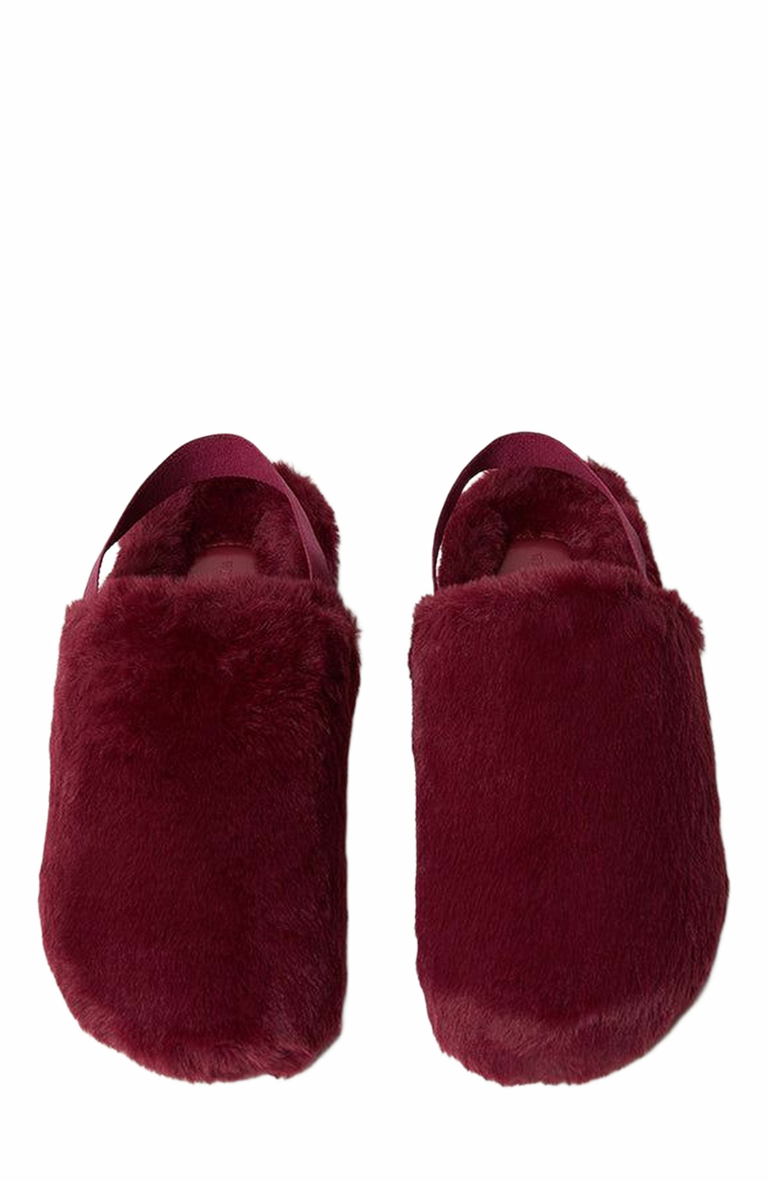 WeWoreWhat Fur Slipper, Alternate, color, Rouge
