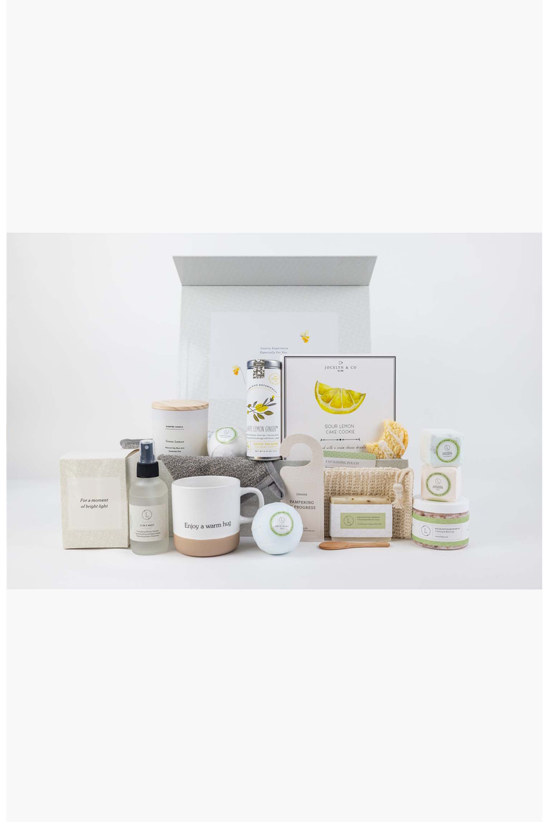 Get Well Gift Basket, All Natural Care Package, Alternate, color, Name on Lid