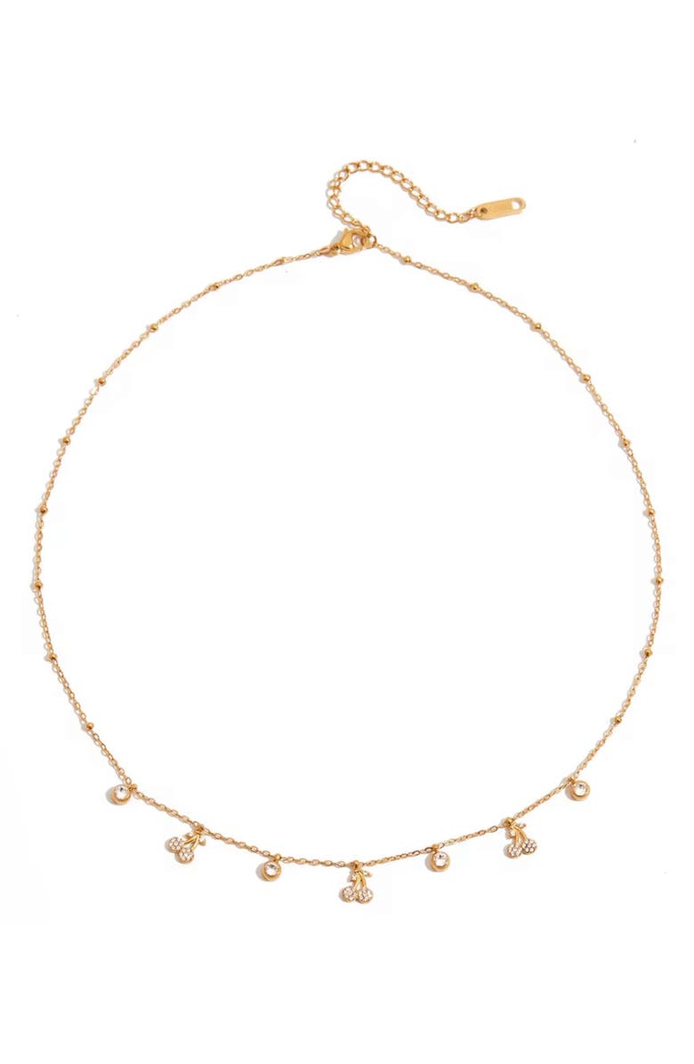 MacRae & Co. Cherry Charm Necklace, Main, color, Gold