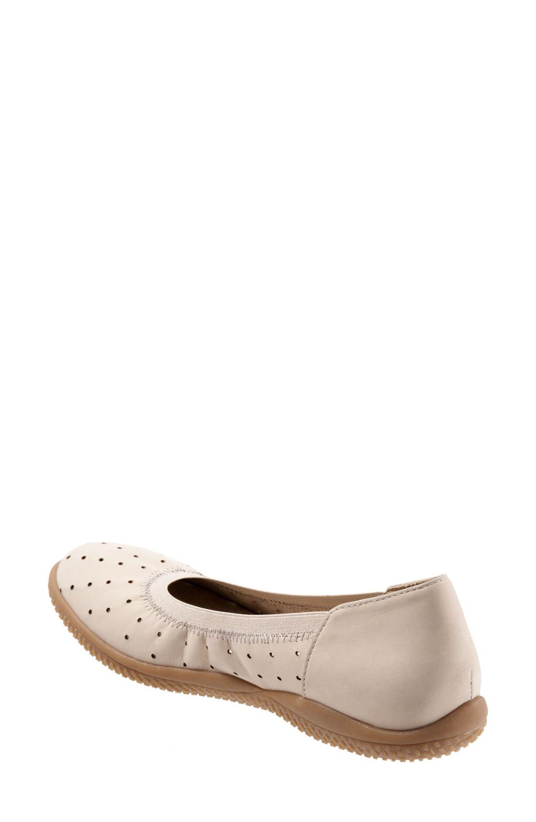 SoftWalk<sup>®</sup> 'Hampshire' Dot Perforated Ballet Flat, Alternate, color, 